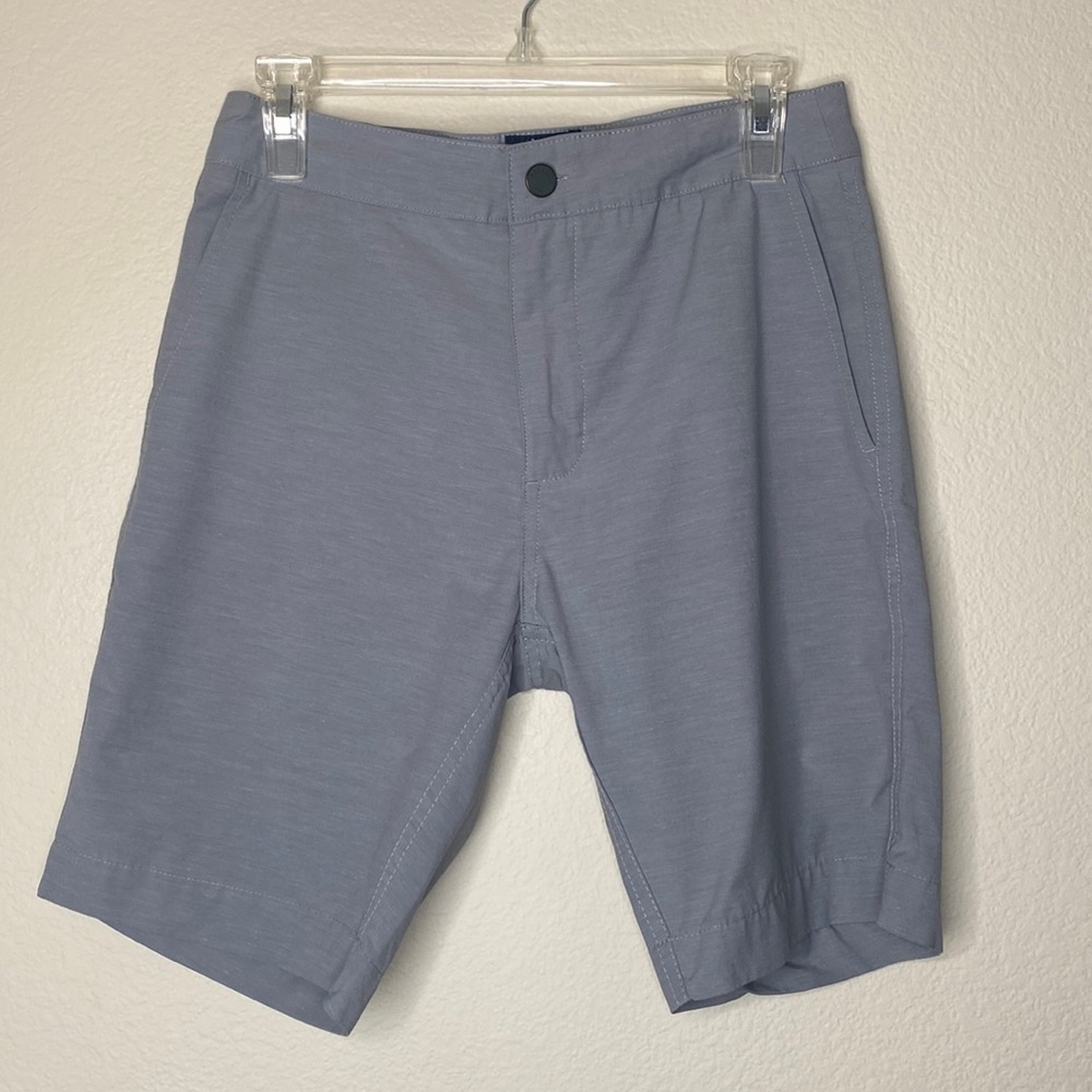 Faherty all day shorts men’s 28 waist grey blue button fly EUC